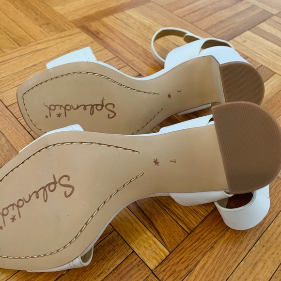 Splendid NWOT white leather strap heels, size 7 - Picture 3 of 5